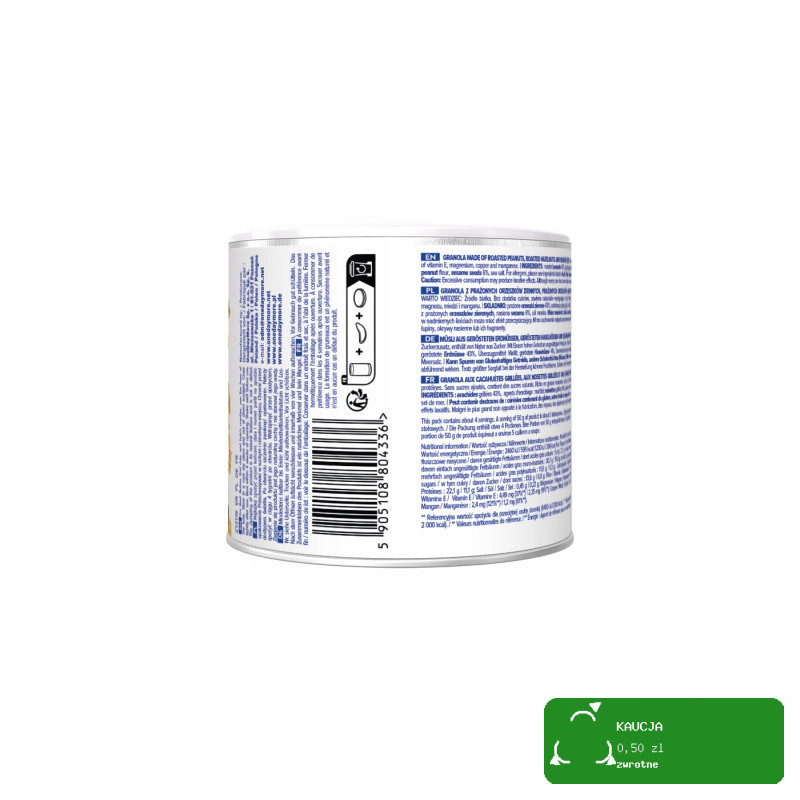OneDayMore GRANOLA KETO ORZECHOWA 200g Orzechy Ziemne Laskowe BEZ CUKRU