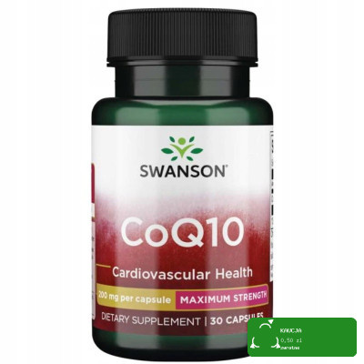 Swanson CoQ10 KOENZYM Q10 200mg 30kaps MAXIMUM STRENGTH
