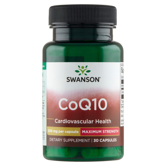 Swanson CoQ10 KOENZYM Q10 200mg 30kaps MAXIMUM STRENGTH
