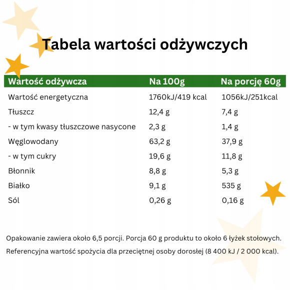 OneDayMore GRANOLA MARCEPANOWA 400g Migdały Marcepan Czekolada