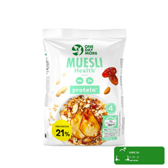 OneDayMore MUSLI FUNKCJONALNE PROTEINNOWE 200g granola gruszka