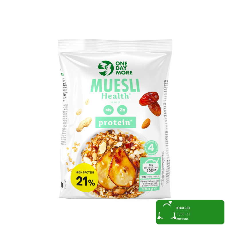 OneDayMore MUSLI FUNKCJONALNE PROTEINNOWE 200g granola gruszka
