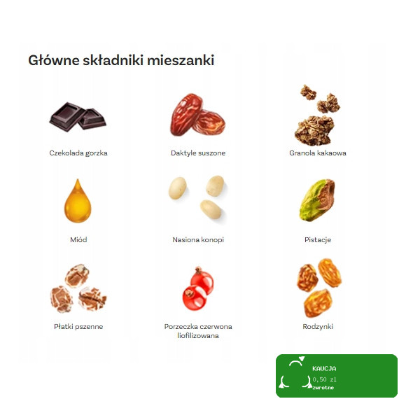 OneDayMore MUSLI FUNKCJONALNE BALANCE 200g granola pistacje
