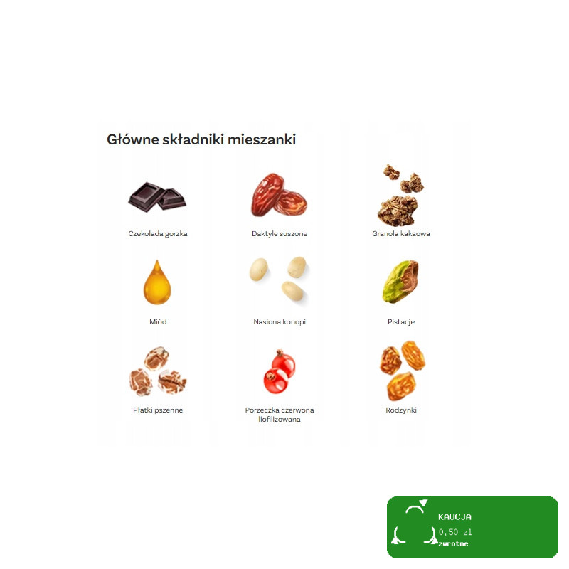 OneDayMore MUSLI FUNKCJONALNE BALANCE 200g granola pistacje