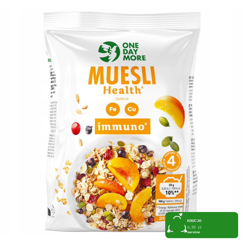 OneDayMore MUSLI FUNKCJONALNE IMMUNO Odporność 200g płatki