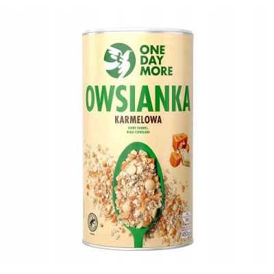 OneDayMore OWSIANKA KARMELOWA musli 450g Słony Karmel Biała czekolada