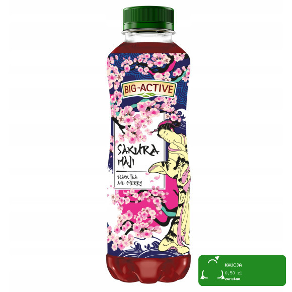 Big-Active SAKURA MAJI Napój owocowo-herbaciany CZARNA HERBATA WIŚNIA 500ml