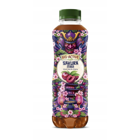 Big-Active SAKURA MAJI Napój owocowo-herbaciany CZARNA HERBATA WIŚNIA 500ml