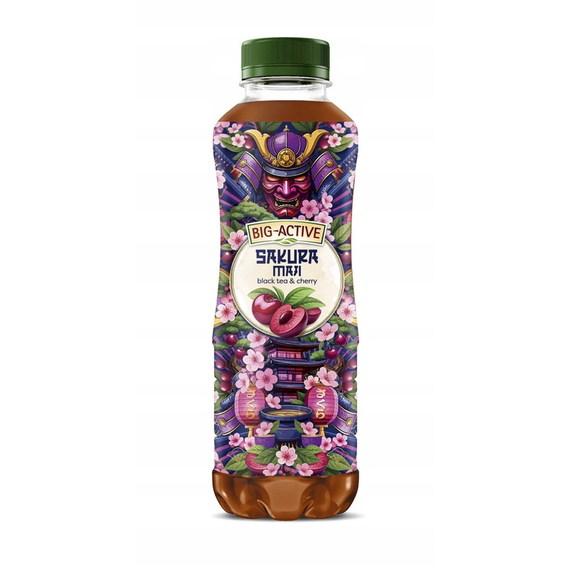 Big-Active SAKURA MAJI Napój owocowo-herbaciany CZARNA HERBATA WIŚNIA 500ml