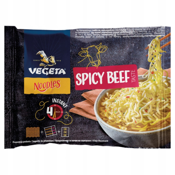 Vegeta NUDLES ZUPA O SMAKU WOŁOWINY PIKANTNA SPICY BEEF 75g zupka chińska