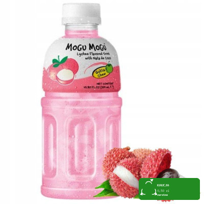MOGU MOGU napój LICHI LICZI z nata de coco kawał galaretki kokos 320ml