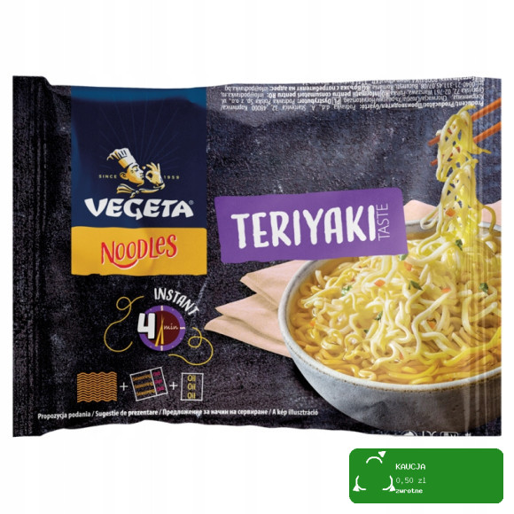 Vegeta NUDLES mix 75g x3szt zupka chińska makaron TERIYAKI KURCZAK WOŁOWINA