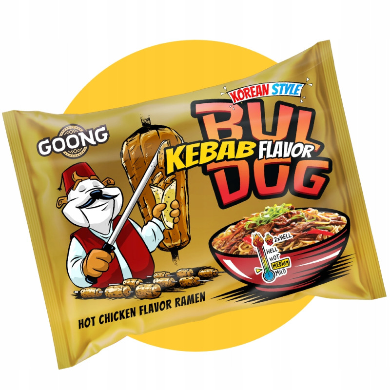 Goong BULDOG KEBAB zupka chińska ramen makaron szybkie danie nudle 117g