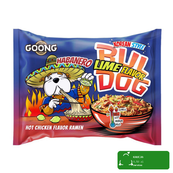 Goong BULDOG HABANERO LIME zupka chińska ramen makaron nudle OSTRA 117g