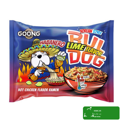 Goong BULDOG HABANERO LIME zupka chińska ramen makaron nudle OSTRA 117g