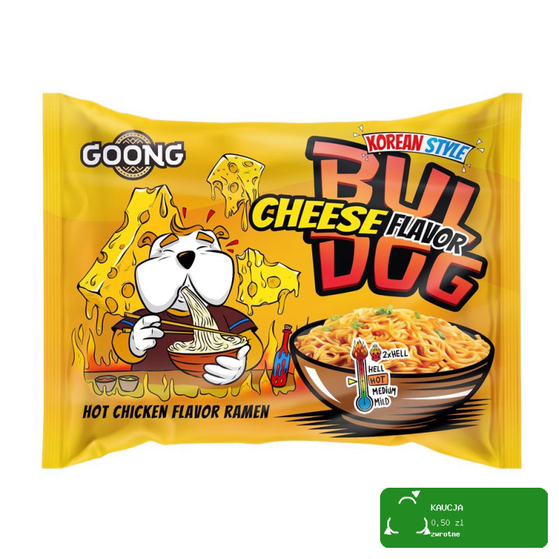 Goong BULDOG CHEESE SEROWY zupka chińska ramen makaron nudle OSTRA 117g