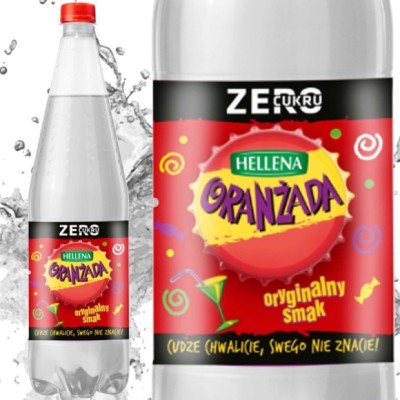 HELLENA ORANŻADA BIAŁA ZERO bez cukru 1,25L napój gazowany