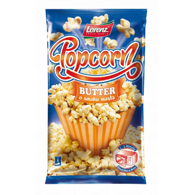 Lorenz POPCORN DO MIKROFALÓWKI MAŚLANY o smaku MASŁA 90g