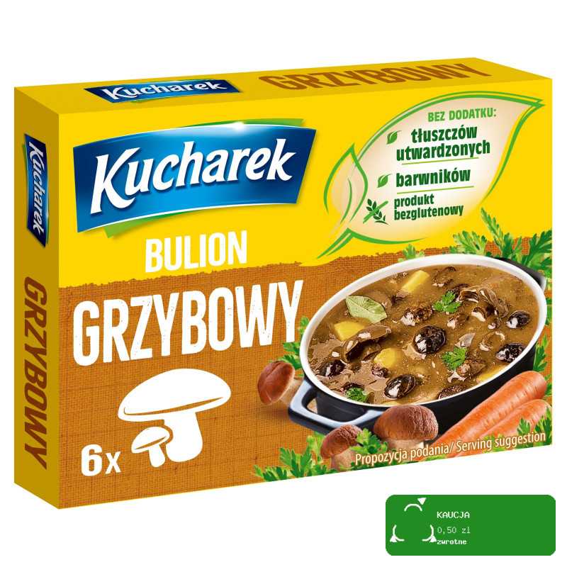 Kucharek KOSTKA ROSOŁOWA 60g x3SZT mix BULION MIĘSNA ZIOŁOWA GRZYBOWA