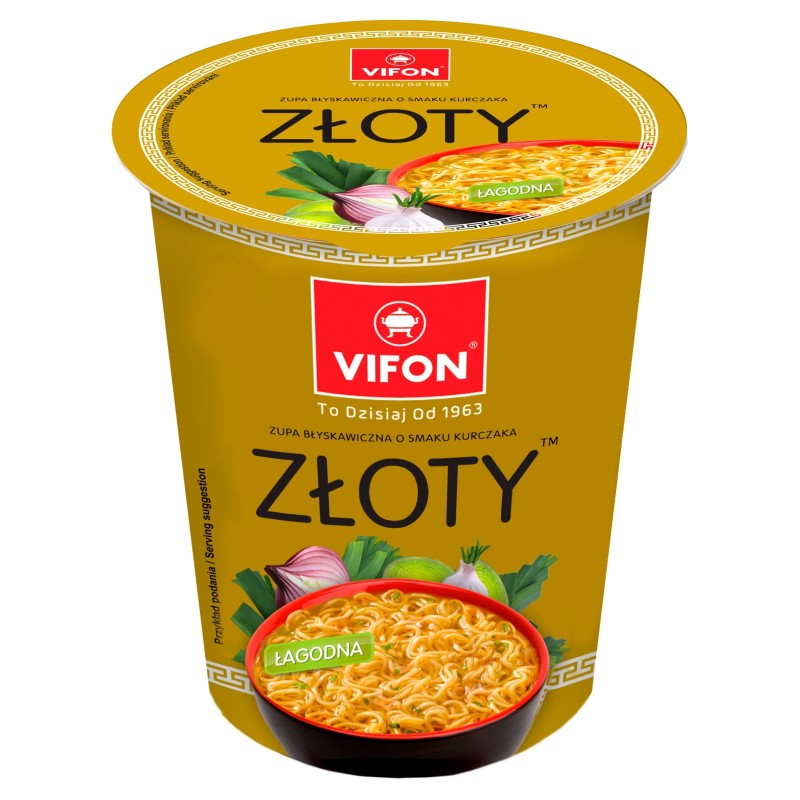 VIFON zupa błyskawiczna o smaku kurczaka ZŁOTY 60 g kubek W