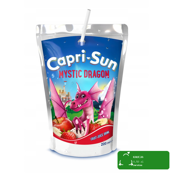 CAPRI-SUN Napój owocowy ze słomką WIELOOWOCOWY MYSTIC DRAGON 200ml 40szt 8L