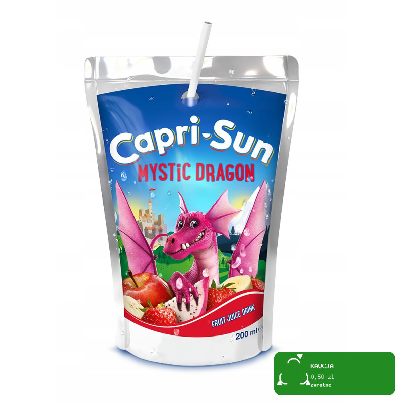 CAPRI-SUN Napój owocowy ze słomką WIELOOWOCOWY MYSTIC DRAGON 200ml 40szt 8L