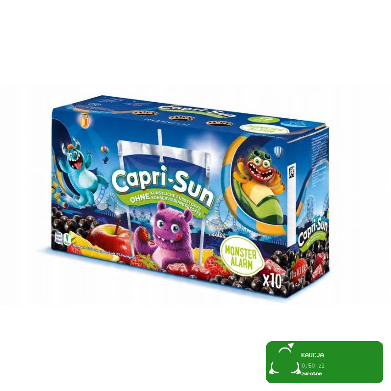 CAPRI-SUN Napój owocowy ze słomką WIELOOWOCOWY MYSTIC DRAGON 200ml 40szt 8L