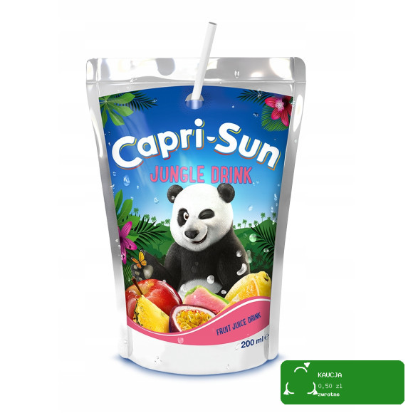 CAPRI-SUN Napój owocowy ze słomką WIELOOWOCOWY JUNGLE DRINK 200ml 40szt 8L