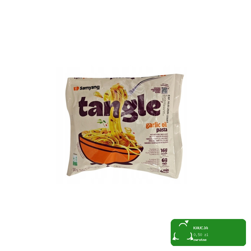 Samyang TANGLE CZOSNKOWE GARLIC OIL PASTA Makaron 100g KRÓTKA DATA