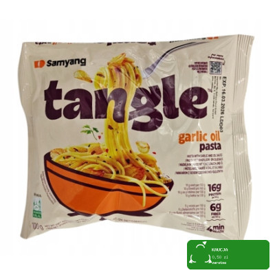 Samyang TANGLE CZOSNKOWE GARLIC OIL PASTA Makaron 100g KRÓTKA DATA