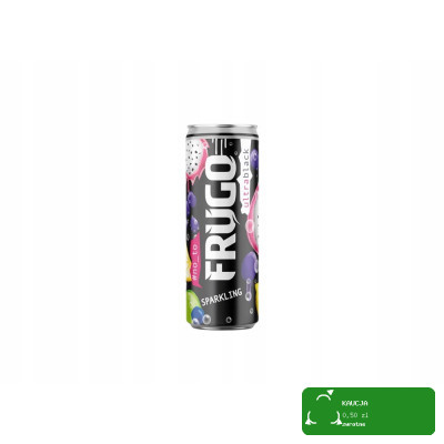 Frugo ULTRA BLACK NAPÓJ GAZOWANY puszka 250ml Jabłko Winogrono Wiśnia Porze