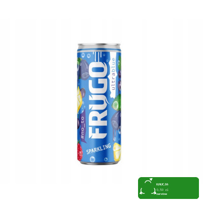 Frugo ULTRA BLUE NAPÓJ GAZOWANY puszka 250ml Jabłko Porzeczka Jagoda Malina