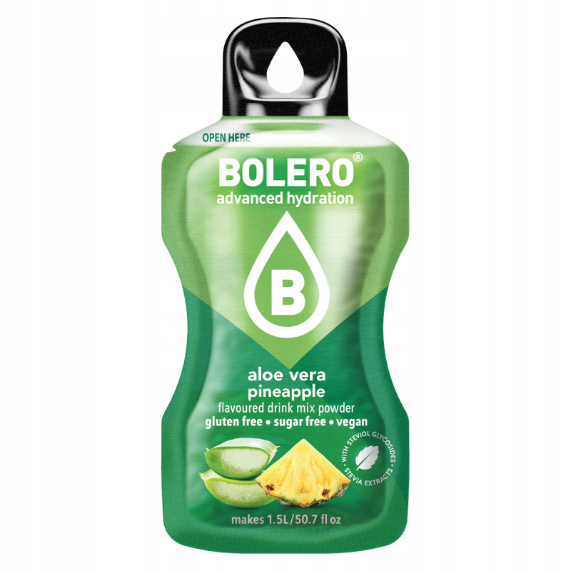 BOLERO DRINK NAPÓJ w proszku ALOE VERA PINEAPPLE 9g aloes ananas