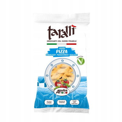 Taralli WŁOSKA PRZEKĄSKA TARALLINI z smaku PIZZY krążki 100g