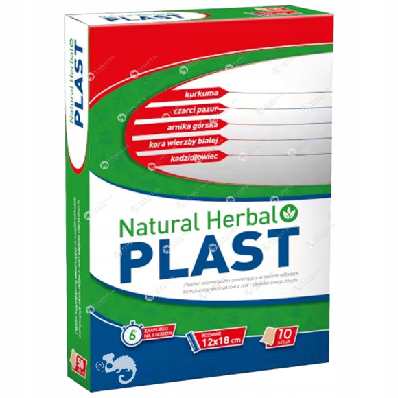 Natural Herbal PLASTER ZIOŁOWY x10 ekstrakt z ZIÓŁ i OLEJKÓW 10sztuk