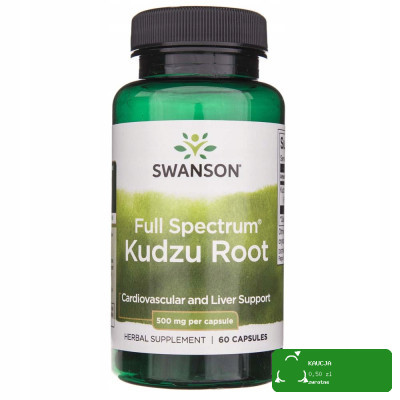Swanson KUDZU Root 500mg 60kaps KORZEŃ wsparcie ANTYOKSYDACJA STRES HORMONY