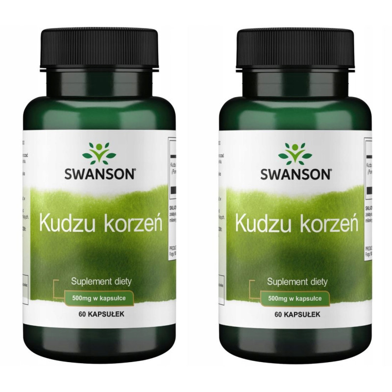 Swanson KUDZU Root 500mg 60kaps KORZEŃ wsparcie ANTYOKSYDACJA STRES HORMONY