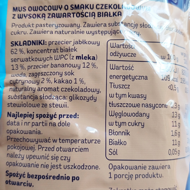 Dawtona POKKET MUS PROTEIN PROTEINOWY Choco CZEKOLADA 20g białka z WPC 180g