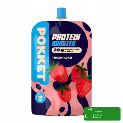 Dawtona POKKET MUS PROTEINOWY Truskawka 20g białka z WPC 180g KRÓTKA DATA