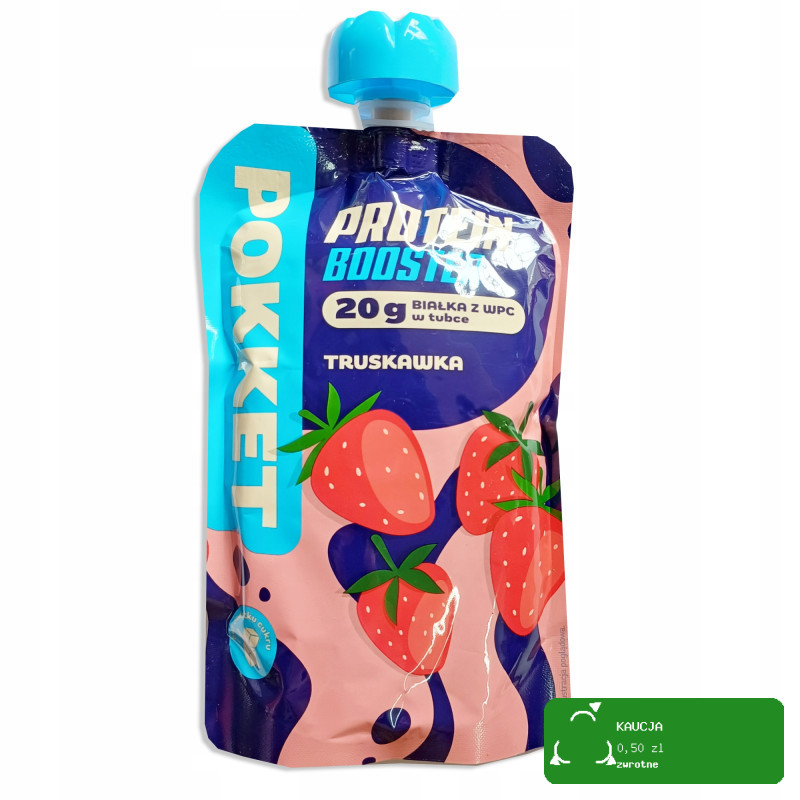 Dawtona POKKET MUS PROTEINOWY Truskawka 20g białka z WPC 180g KRÓTKA DATA