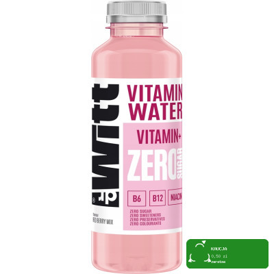 Napój DrWitt WITAMIN WATER ZERO bez cukru JAGODA CYTRYNA + B6 B12 B3 550ml KRÓTKA DATA