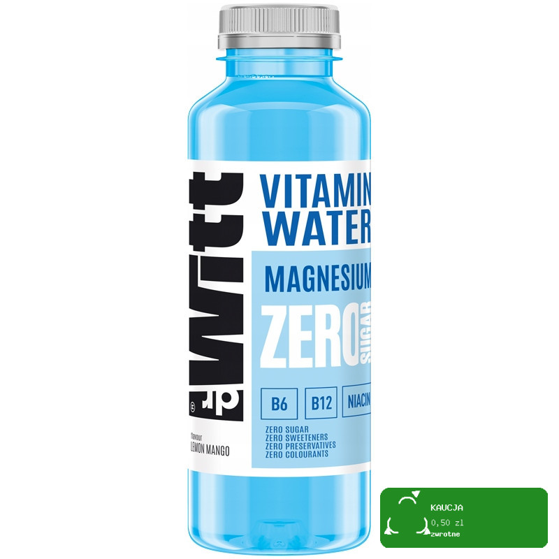 Napój DrWitt VITAMIN WATER MAGNESIUM ZERO bez cukru Cytryna Mango +B6 550ml