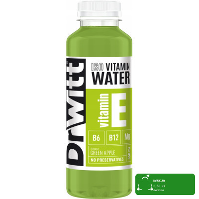 Napój DrWitt ISO VITAMIN WATER WITAMINA E B6 B12 Mg Zielone jabłko 550ml