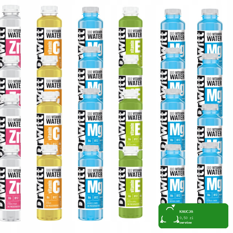 Napój DrWitt ISO VITAMIN WATER Mango Cytryna + MAGNEZ WIT B6 B12 B3 550ml KRÓTKA DATA