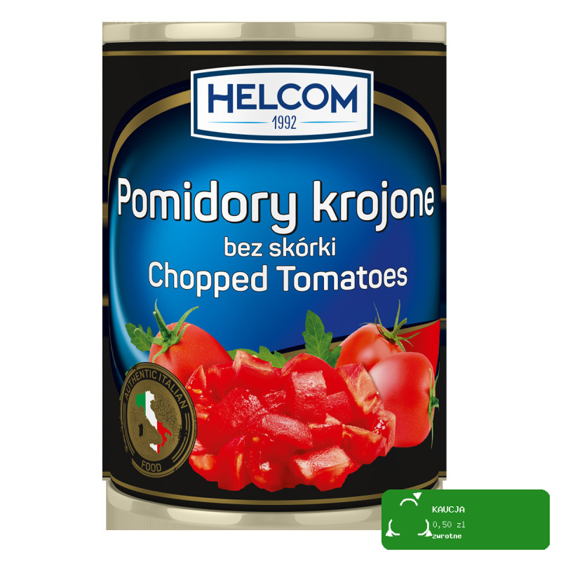 Helcom POMIDORY KROJONE BEZ SKÓRKI puszka 400g 0,4KG