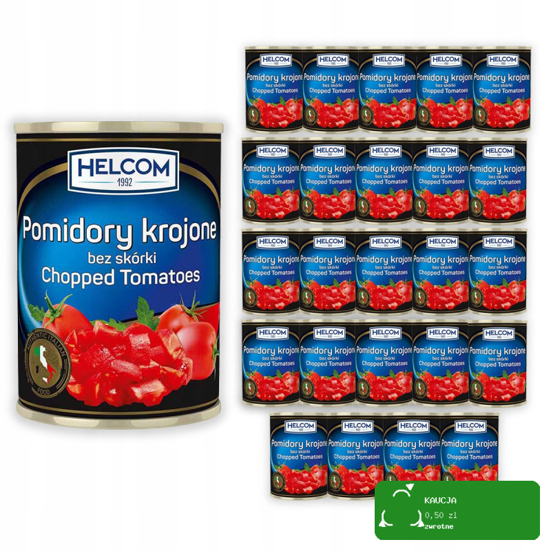 Helcom POMIDORY KROJONE BEZ SKÓRKI puszka 400g 0,4KG
