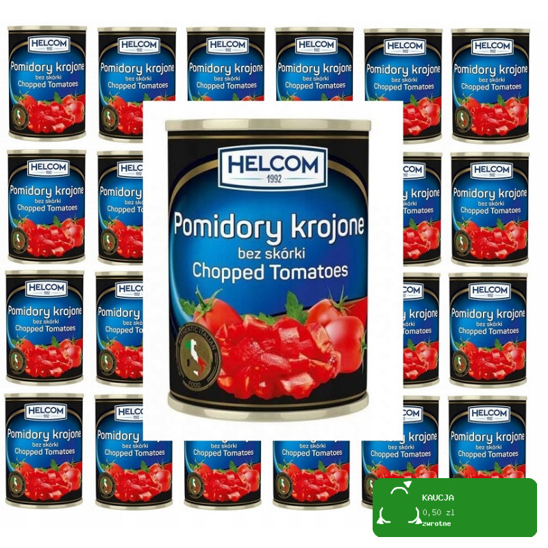 Helcom POMIDORY KROJONE BEZ SKÓRKI puszka 400g 0,4KG