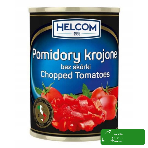 Helcom POMIDORY KROJONE BEZ SKÓRKI puszka 400g 0,4KG