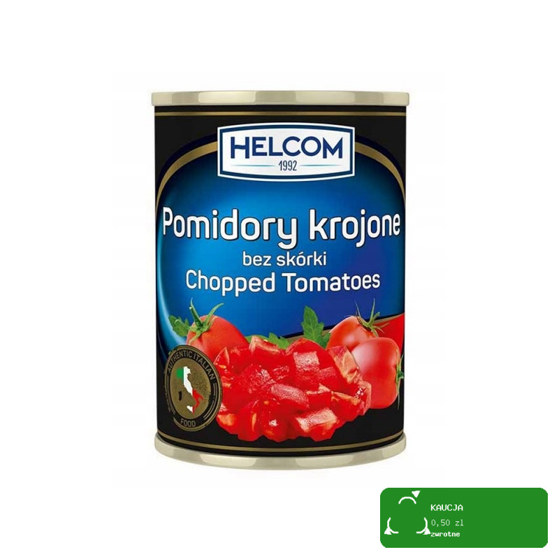 Helcom POMIDORY KROJONE BEZ SKÓRKI puszka 400g 0,4KG