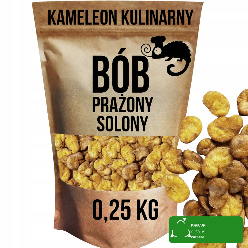 KAMELEON KULINARNY  BÓB PRAŻONY SOLONY 250g 0,25KG słona zdrowa przekąska